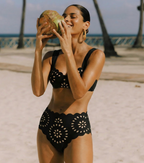 Underwire Black CutoutSwimsuit Set(s)