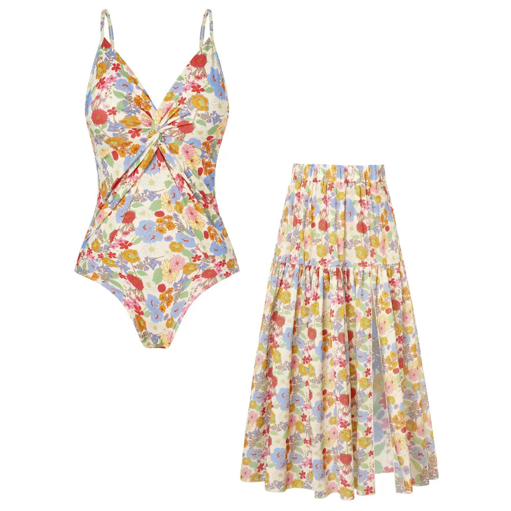 Two-Piece Swimsuit Set, Casual & Vacation Style, Summer Beach & Pool Wear