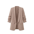 American-style pleated sleeve blazer | Women's clothing | Blazer | Pleated | Casual | Loose fit