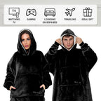 Oversized Hoodie Blanket Men Women, Ultra Soft Sherpa Fleece Warm Cosy Wearable Throw Sweatshirt Snuggle Oodies for Adults Teens with Big Pocket