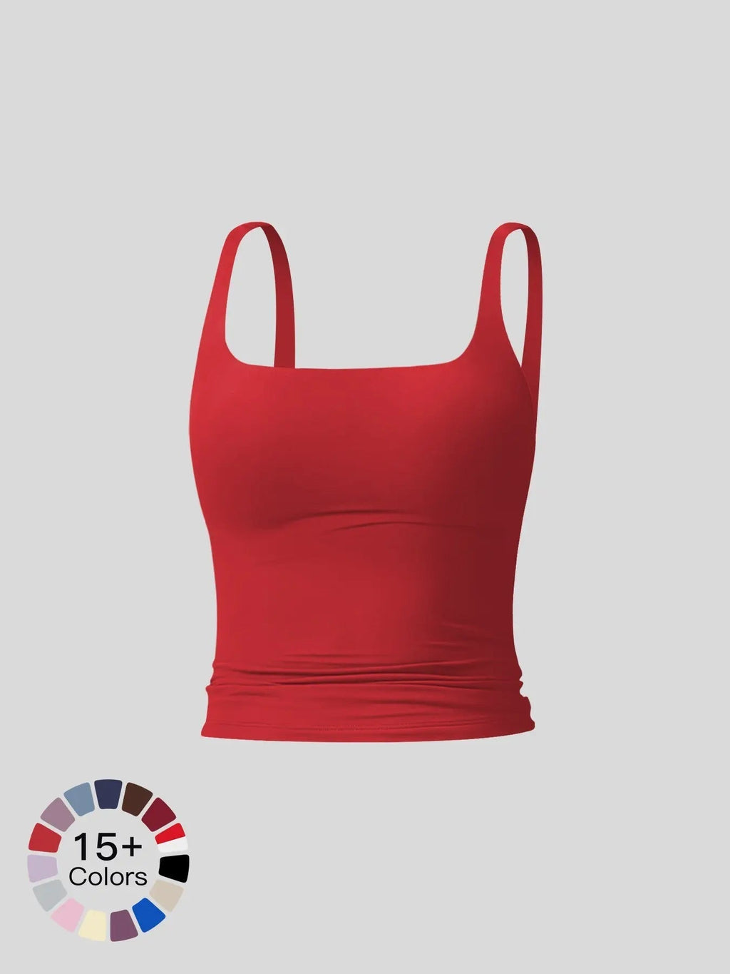 Women's solid-color sports tank top