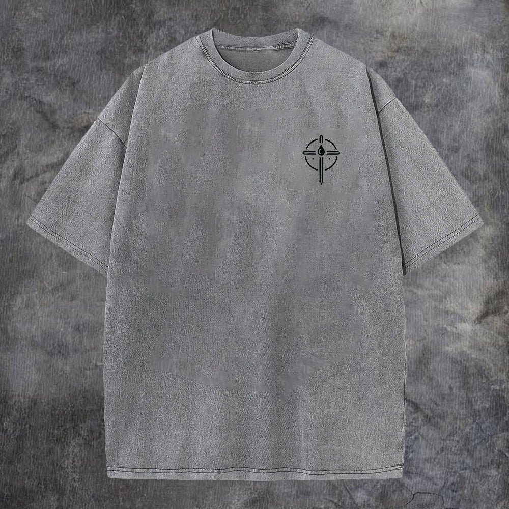 Iron Sharpens Iron Printed Oversize Washed T-Shirt