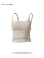 Women's solid-color sports tank top