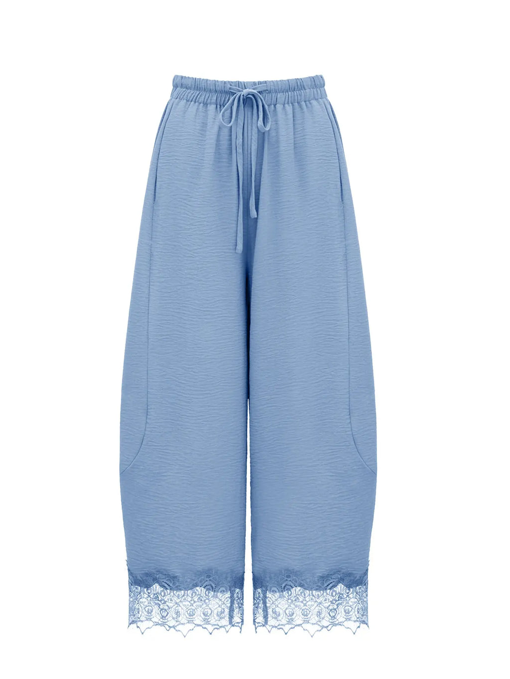 Women's Casual Pocket Elastic Waist Long Pants