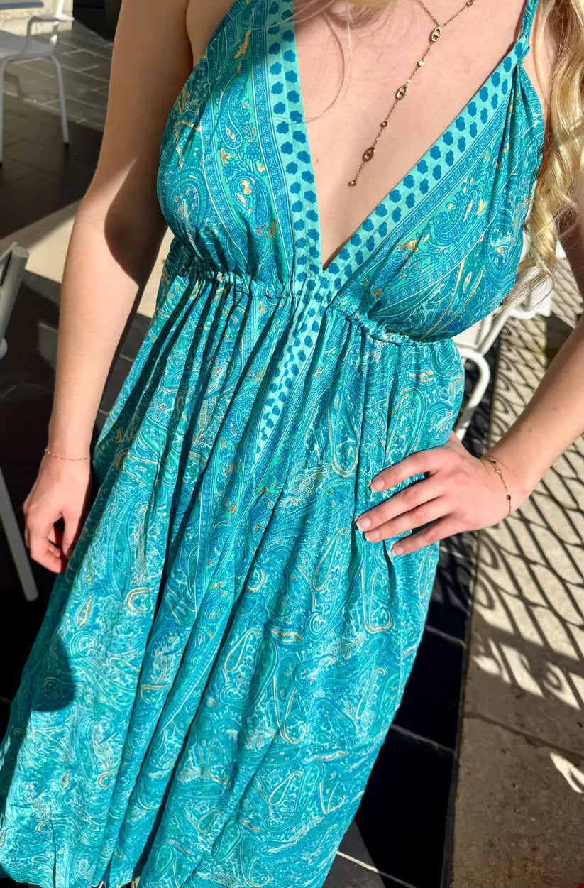 Women's Bohemian Chic Maxi Dress-red