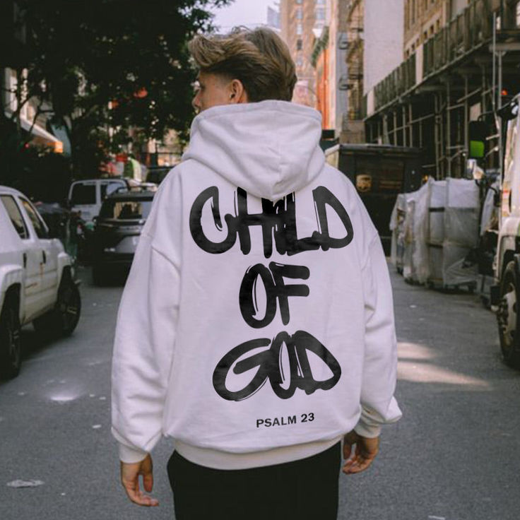 Child Of God Psalm 23 Printed Men's Hoodie