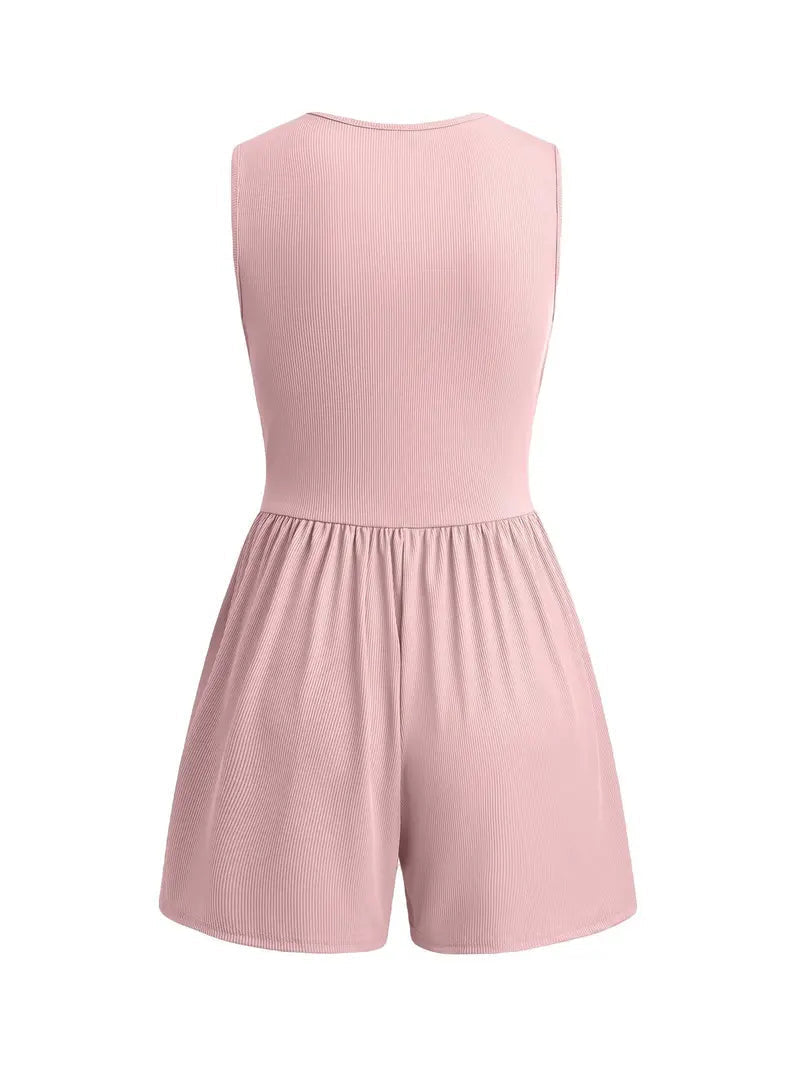 Women's Spring/Summer Sleeveless V-Neck Romper