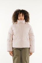 Detachable hooded down jacket
