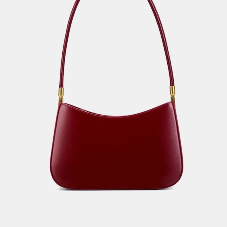 Red Leather Bag French Shoulder Handbag