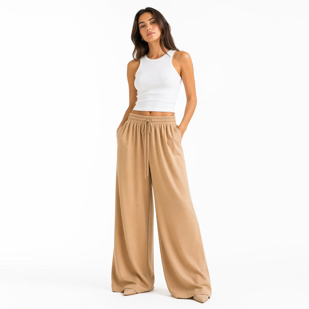 Pantalon palazzo fluide – Coupe large élégante, taille élastiquée