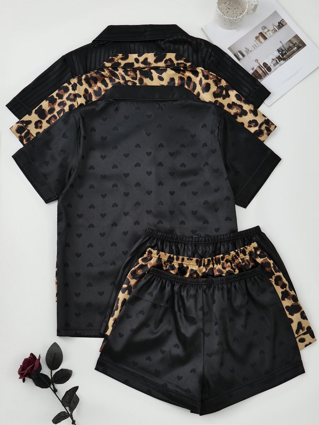Women's Solid Contrast Binding Bow Decor Pajama Set, Short Sleeve Button Front Lapel Shirt & Shorts Pj Set, Ladies Summer Sleepwear & Loungewear