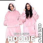 Oversized Hoodie Blanket Men Women, Ultra Soft Sherpa Fleece Warm Cosy Wearable Throw Sweatshirt Snuggle Oodies for Adults Teens with Big Pocket