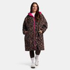 Drying Robe Waterproof Wind Resistant Changing Robe Soft Sherpa Fleece Lined Oversized Hooded Long Sleeve Coat Jacket for Kids Adults Men Women Surfing Beach Swimming Keep Dry