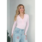 Button-up fitted T-shirt