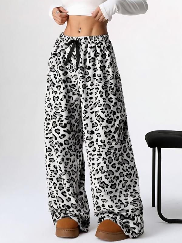 Winter New Vintage Plaid Elastic Straight Loose Thick Warm Casual Pants, Comfortable and Stylish for Cold Weather Wear