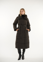 Extra Long Length Belted Button Jacket Splashproof