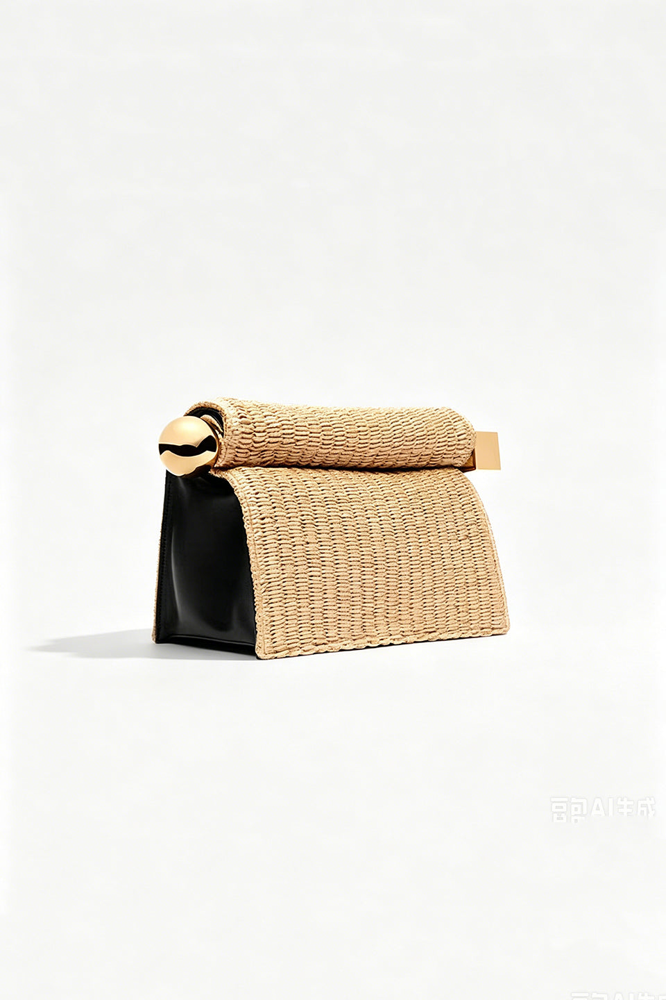 Curveinse Woven Straw Square Clutch Bag