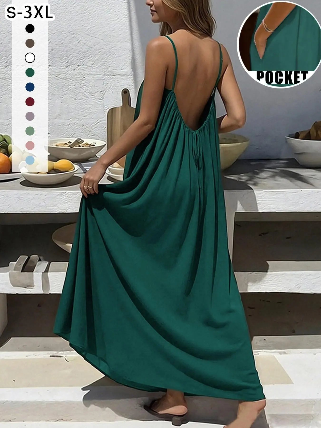 New Women's Backless Loose Fit Home Dress Sleepwear Dresses Loungewear Nightwear, Sleeveless Long Vestidos De Dormir, Womenswear, Multiple Colors & Sizes Available