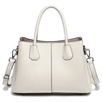 Women’s White Leather Top Handle Bag