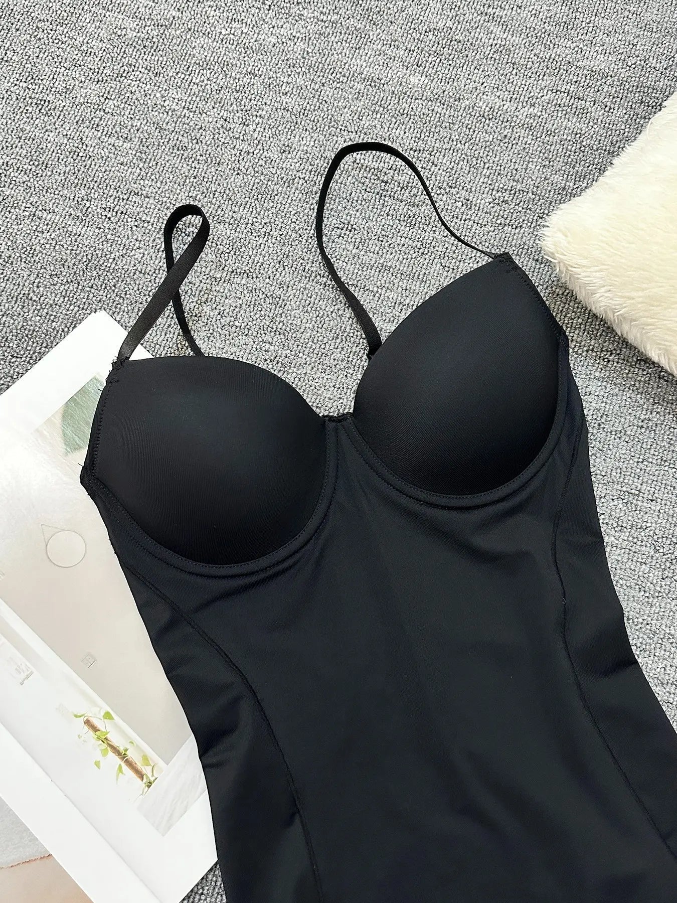 Women's Ruched Slimming Bodysuit Set, Thin Strapless Design, Perfect for Evening Gowns, All-Season Comfortable Underwear
