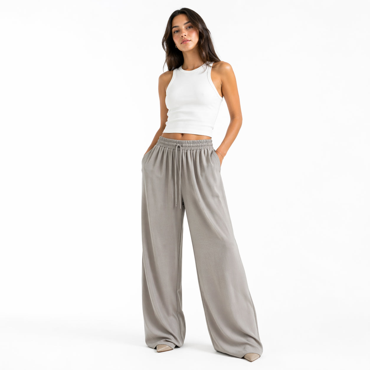Pantalon palazzo fluide – Coupe large élégante, taille élastiquée