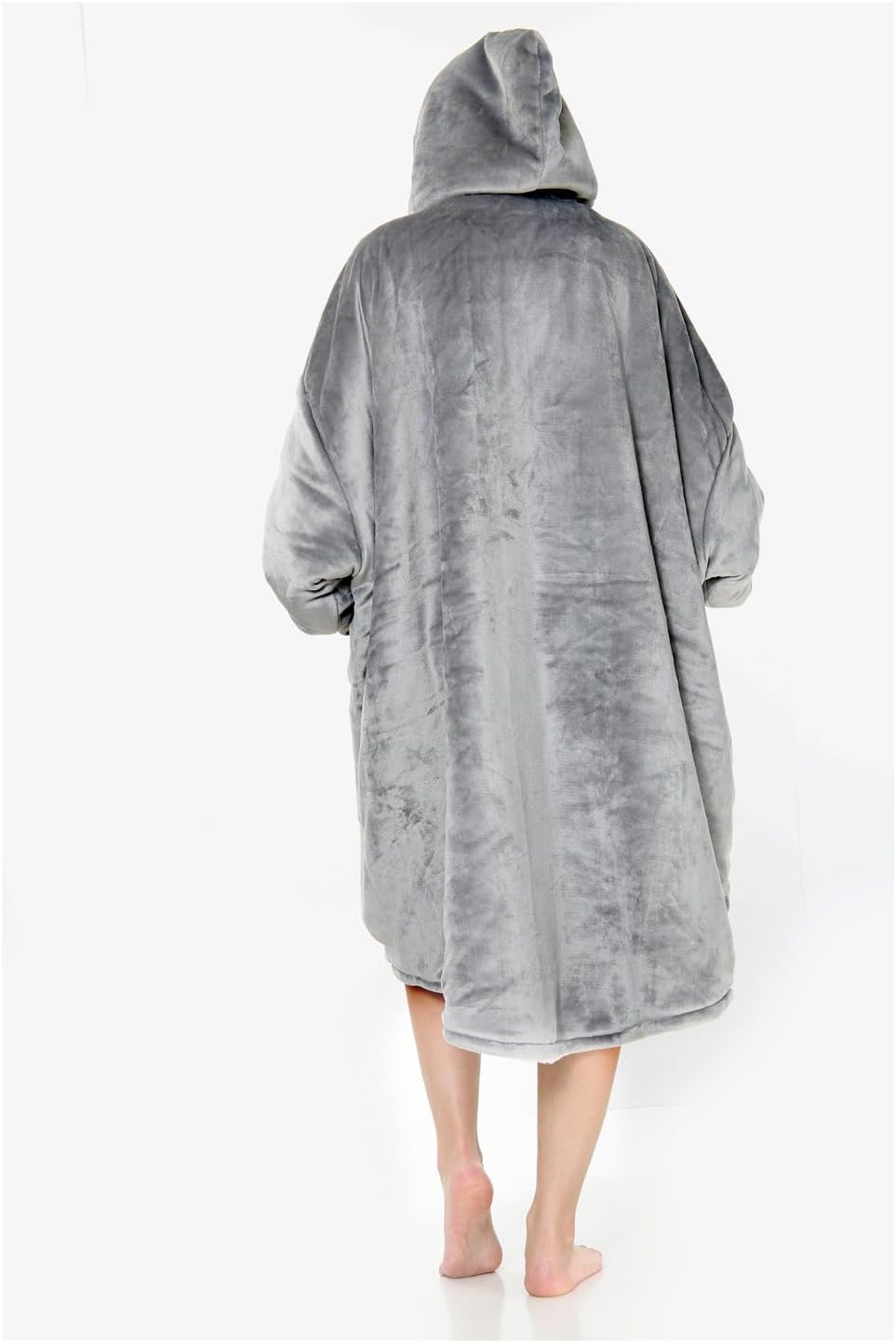 Oversized Hoodie Blanket Men Women, Ultra Soft Sherpa Fleece Warm Cosy Wearable Throw Sweatshirt Snuggle Oodies for Adults Teens with Big Pocket