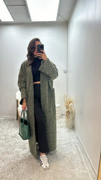 Oversized Coat Straight Fit with Two Pockets for Women