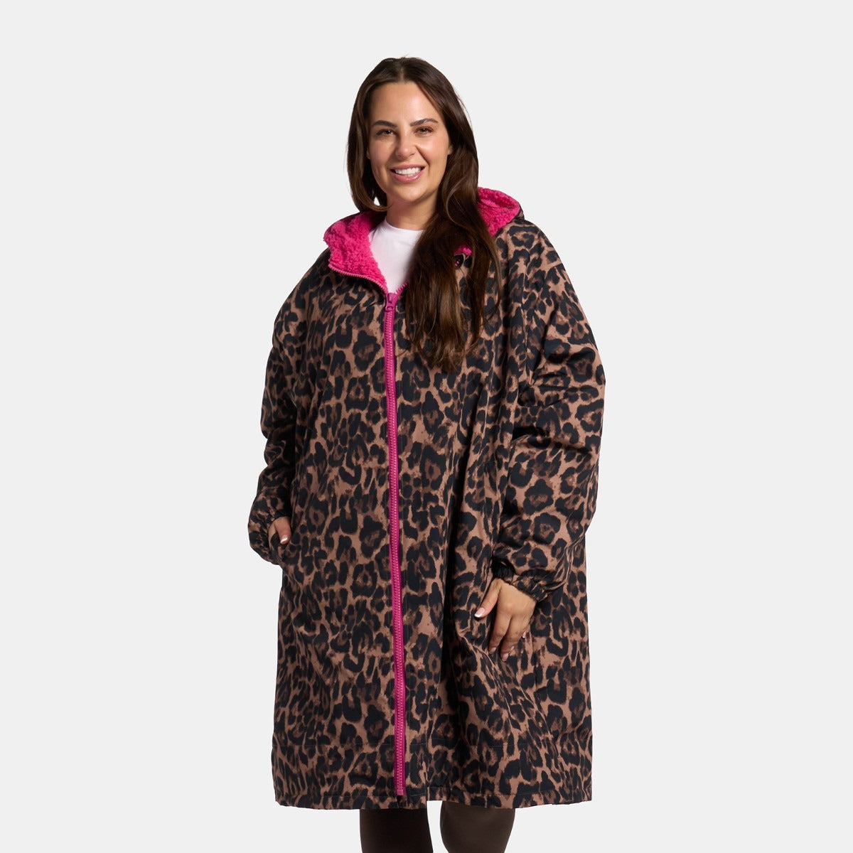 Drying Robe Waterproof Wind Resistant Changing Robe Soft Sherpa Fleece Lined Oversized Hooded Long Sleeve Coat Jacket for Kids Adults Men Women Surfing Beach Swimming Keep Dry