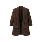 American-style pleated sleeve blazer | Women's clothing | Blazer | Pleated | Casual | Loose fit