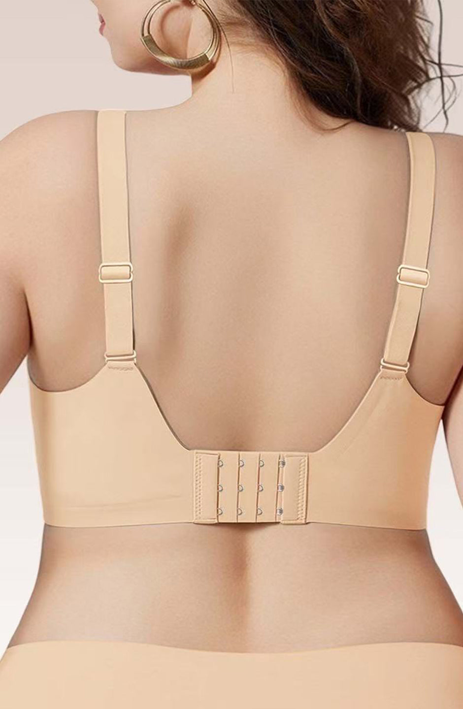 Curveins Dual Wave Trim Seamless Jelly Lift Anti-Slip Full Coverage Soft Wireless Sculpting Bra