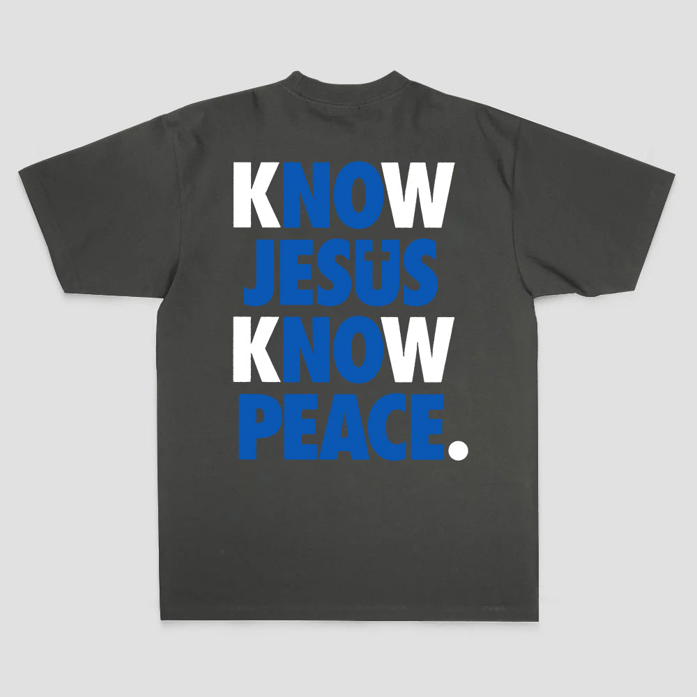 Know Jesus Know Peace Printed Men's T-shirt