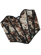 Women's Floral Print Shapewear Tops, Fashionable Lace Up Closure Corset, Tummy Control Shaper for Women