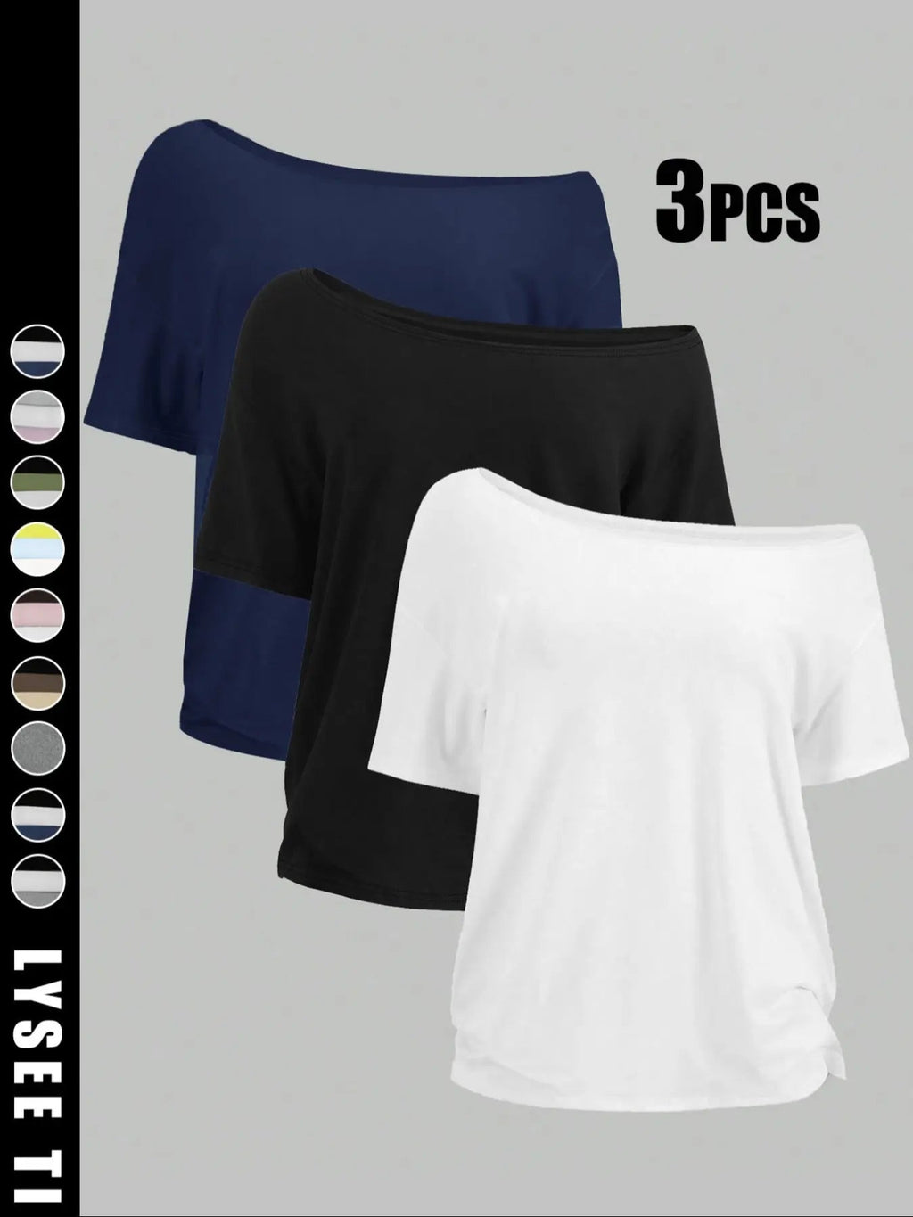 Women's Solid Color Tee, Casual Basic Short Sleeve T-shirt for Daily Wear, Ladies Clothes for All Seasons
