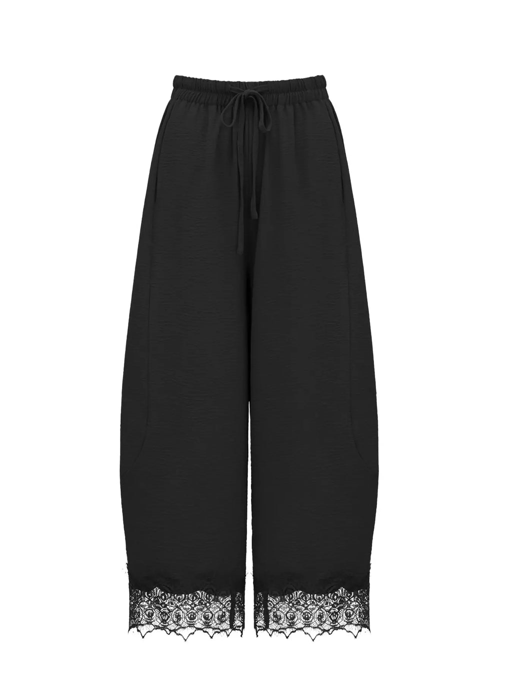 Women's Casual Pocket Elastic Waist Long Pants