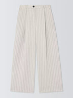 Women's 2-Piece Set (Striped or Solid Sleeveless Tank Top & High-Waisted Wide-Leg Trousers)