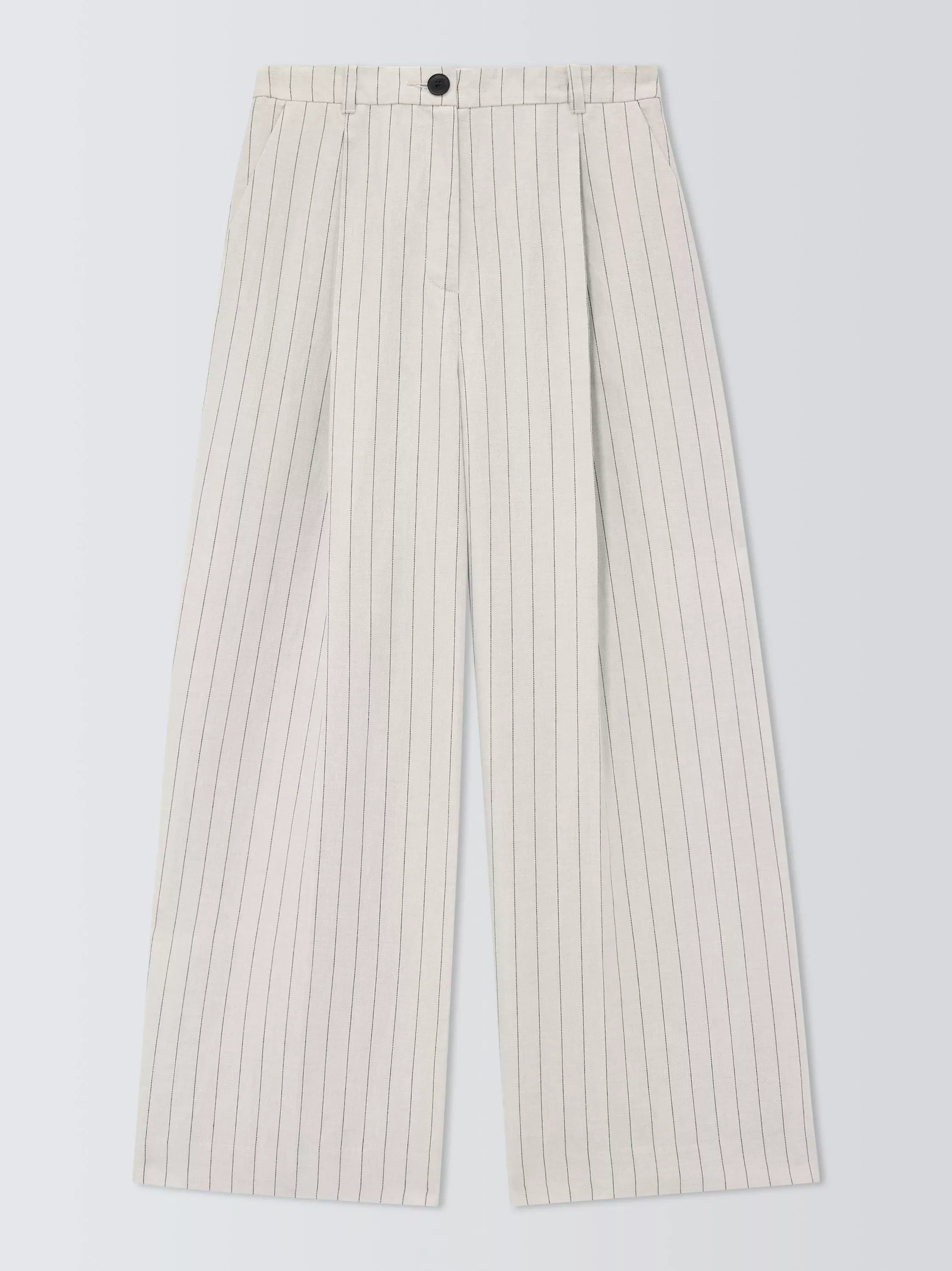 Women's 2-Piece Set (Striped or Solid Sleeveless Tank Top & High-Waisted Wide-Leg Trousers)