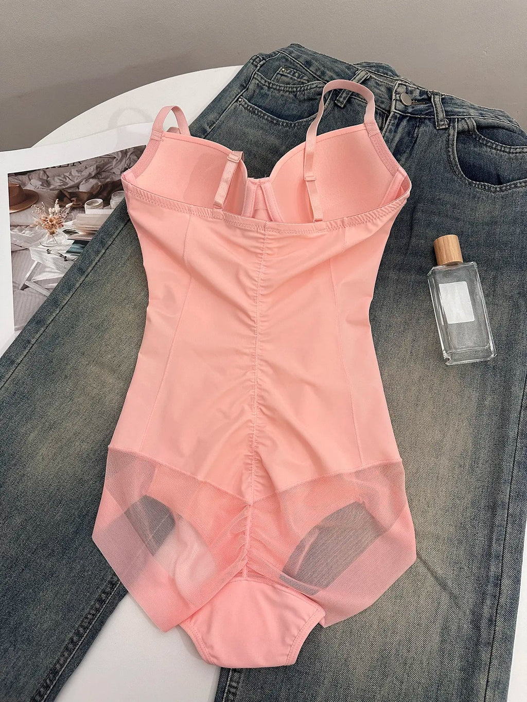 Women's Bodysuit with Bra and Adjustable Straps, Slimming Shaping Artistry, Sizes XS to Xxl for All Seasons