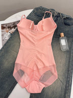 Women's Bodysuit with Bra and Adjustable Straps, Slimming Shaping Artistry, Sizes XS to Xxl for All Seasons
