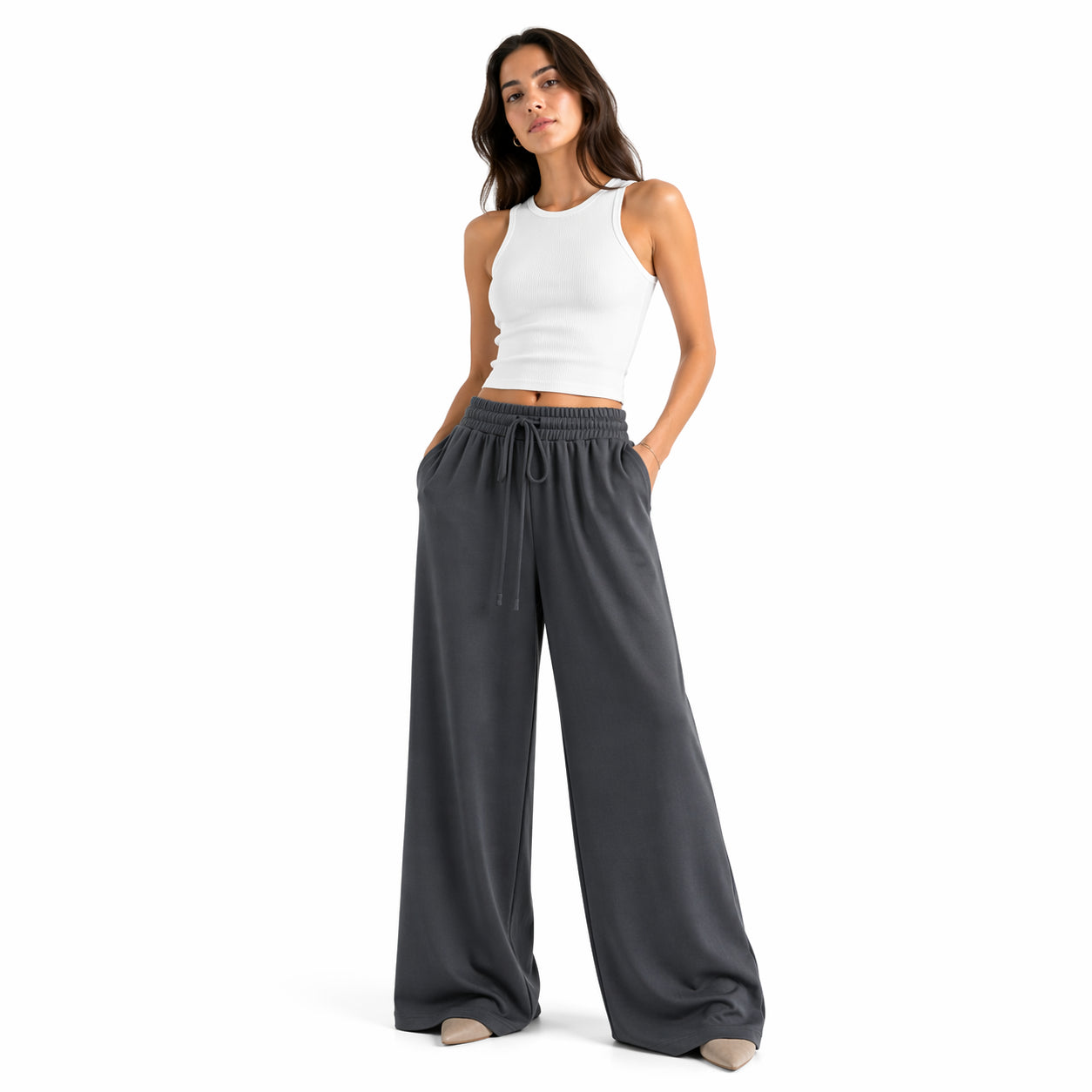 Pantalon palazzo fluide – Coupe large élégante, taille élastiquée