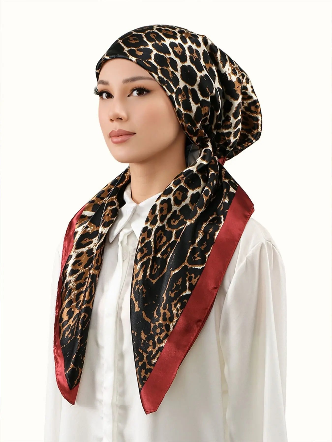 Elegant Satin Hijab Scarf, Soft Breathable Fabric, Easy Sweat Absorption, Perfect for Daily Wear, Elastic Fit Design, Head Scarf