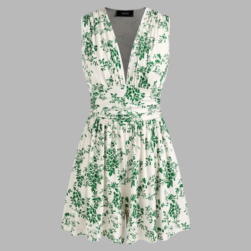 Women's Spring/Summer Sleeveless V-Neck Romper