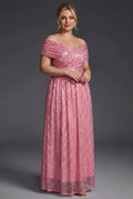 Curveins Plus Size V-Neck Sequin Maxi Dress