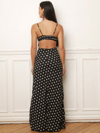 Robe dos-nu à motifs pois