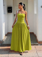 Women's Summer Elegant Strapless Maxi Dress
