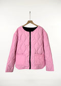 Women's Thin Round Neck Quilted Jacket