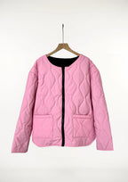 Women's Thin Round Neck Quilted Jacket