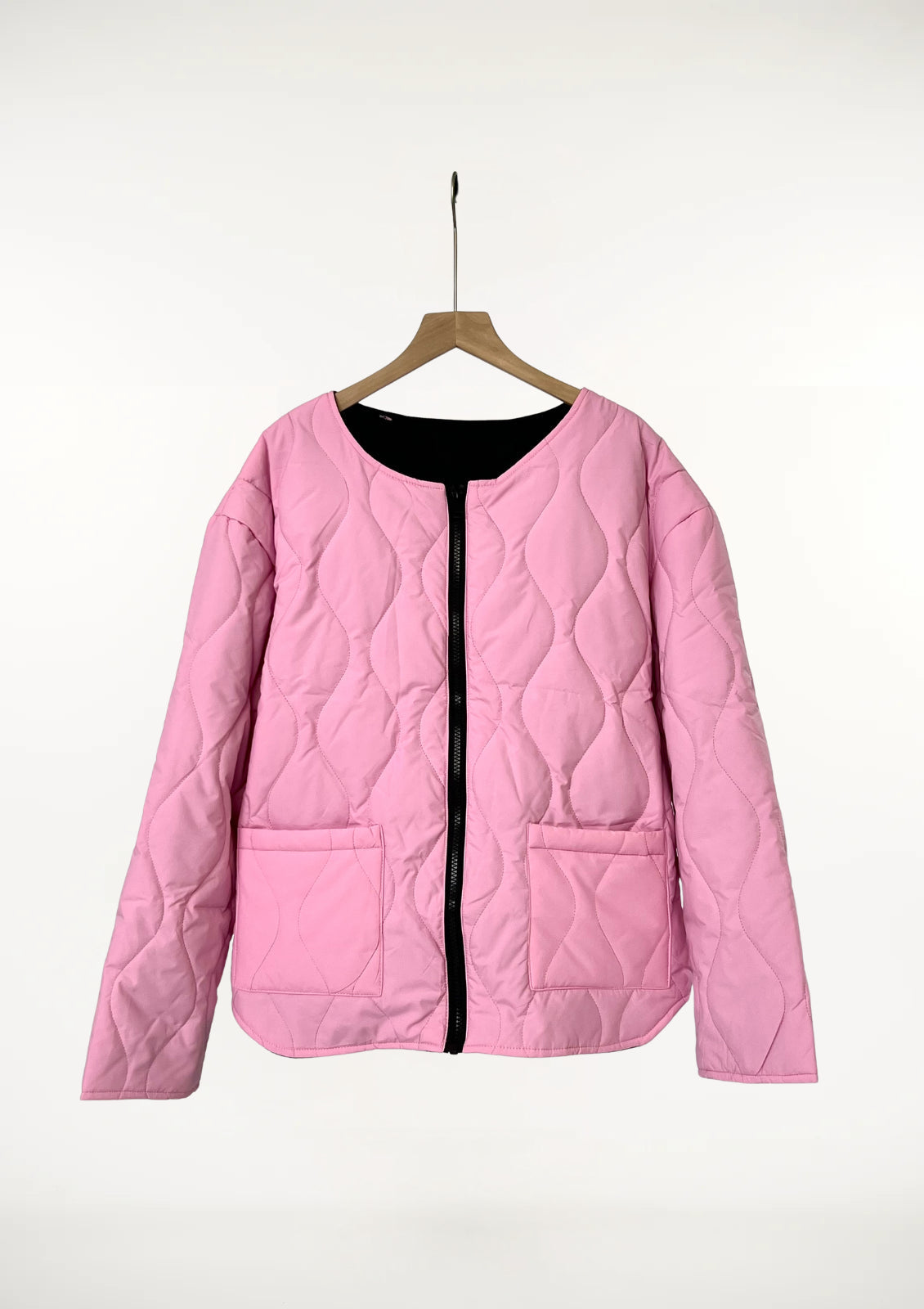 Women's Thin Round Neck Quilted Jacket