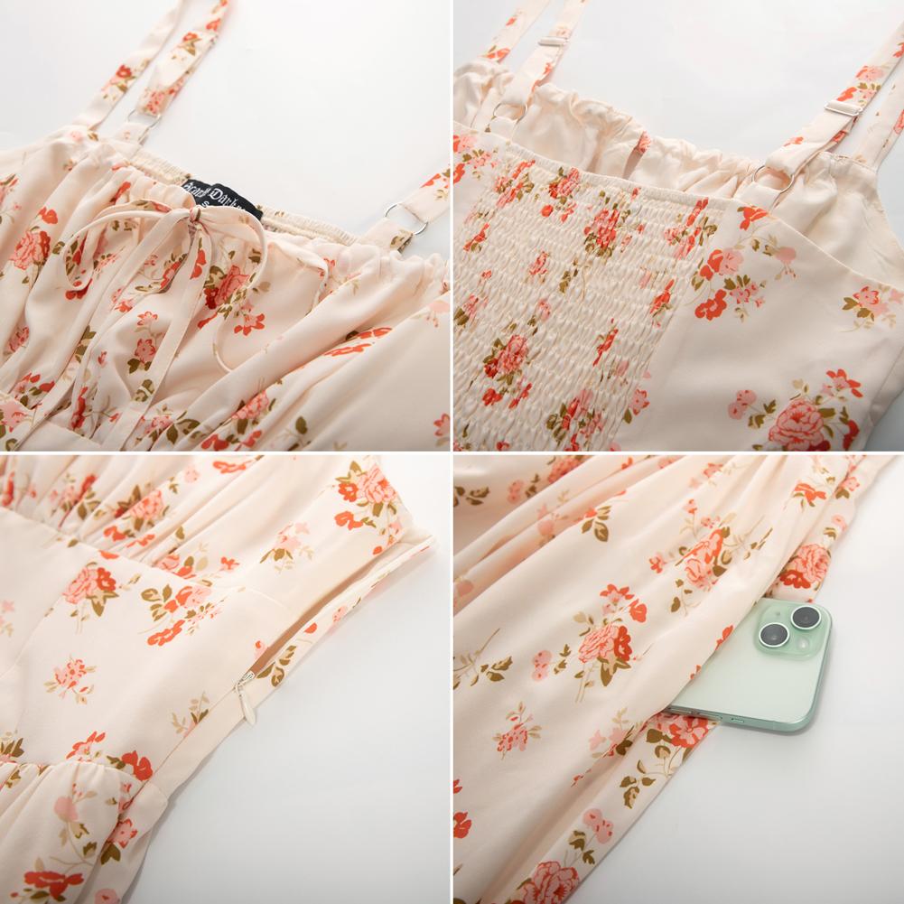 Women's Strappy Sleeveless Milkmaid Corset Flowy Midi Sundress