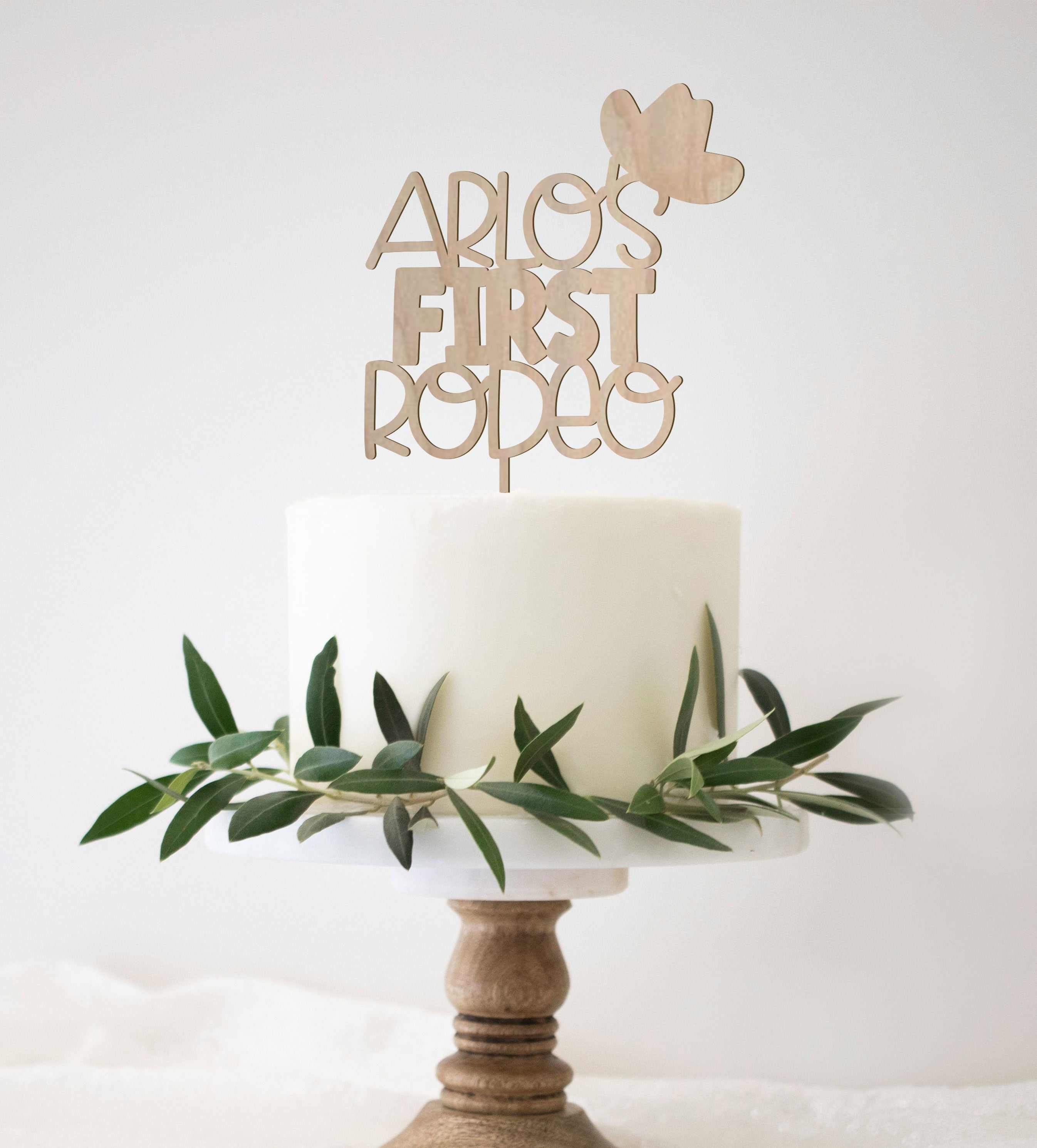 First Rodeo Personalized Birthday Cake Topper