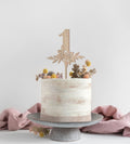 First Birthday Floral 1 Cake Topper